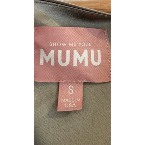 Show Me Your Mumu Jodie Dress in Moss Green Luxe Satin S - Picture 5 of 7